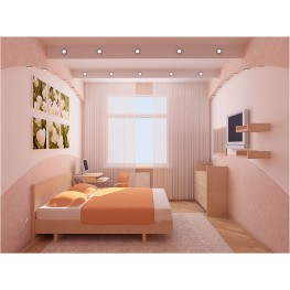 Небольшая светлая спальня МДС-54 Кровати, шкафы и комоды на заказ для дома и квартиры 