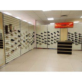 Экономпанели для обувного магазина МИЭ-43 Мебель из экономпанелей на заказ Киев и Киевская область, Бровары, Вишневое, Ирпень и Фастов.