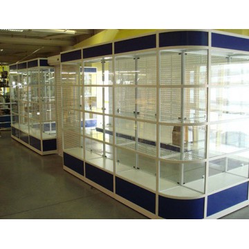 Торговые витрины из алюминия МТА-47 Торговая мебель на заказ 